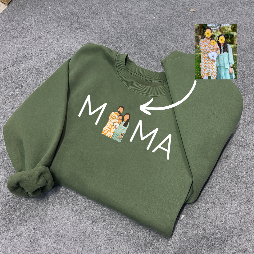Mom personalized T-Shirt, Oversized T-Shirt & Sweatshirt Photo print (Design 2)