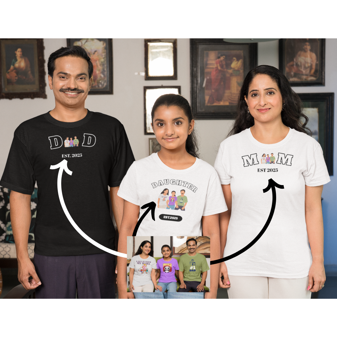 Daughter Kids Crewneck T-Shirt & Hoodie with Custom Photo Print