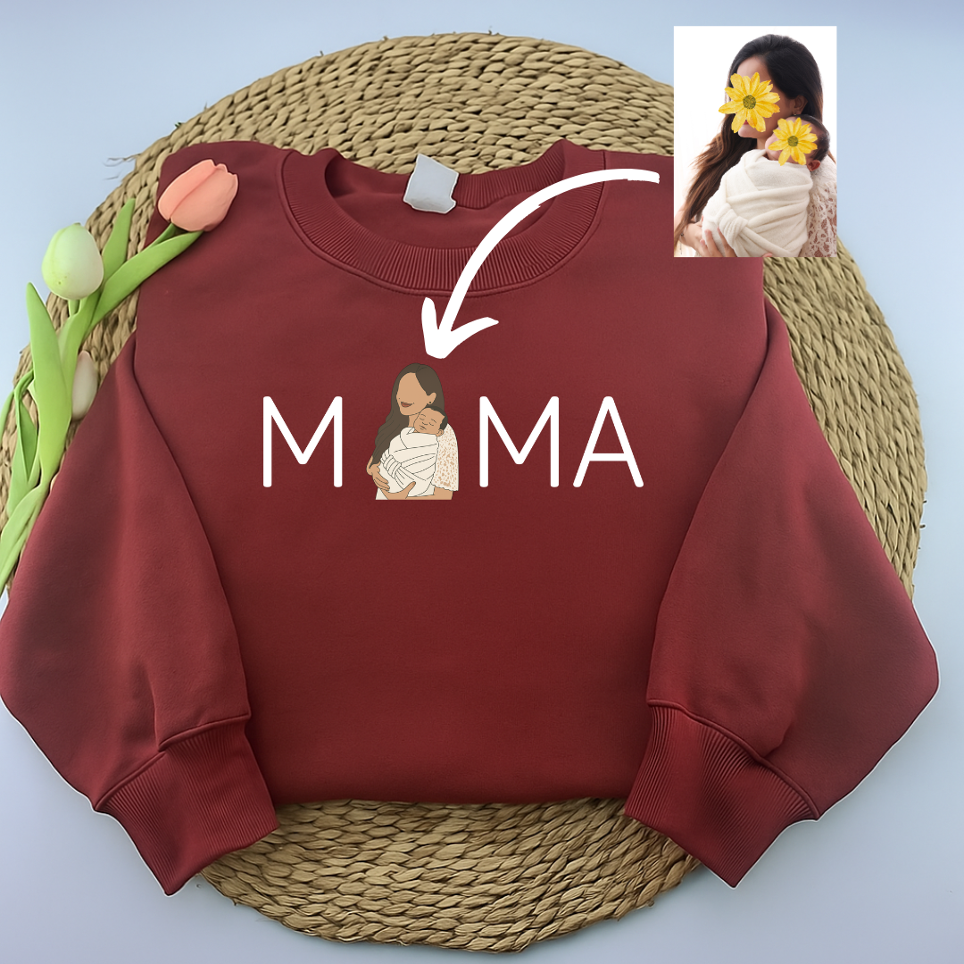 Mom personalized T-Shirt, Oversized T-Shirt & Sweatshirt Photo print (Design 2)