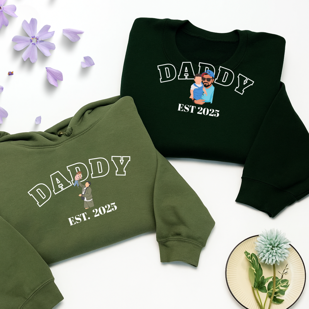 Daddy(DADDY) personalized T-Shirt, Oversized T-Shirt & Sweatshirt Photo print