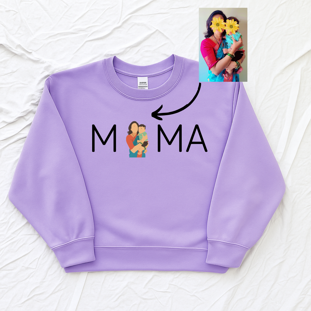 Mom personalized T-Shirt, Oversized T-Shirt & Sweatshirt Photo print (Design 2)