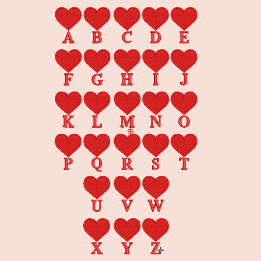 Heart Initial Couple Apparel – Embroidered Forever