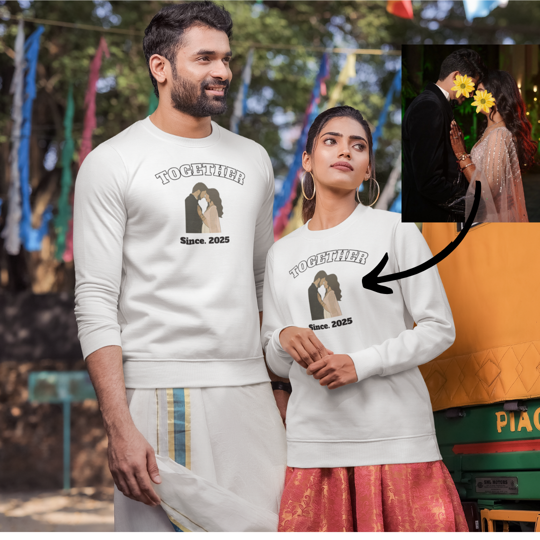 Together personalized T-Shirt, Oversized T-Shirt & Sweatshirt Photo print