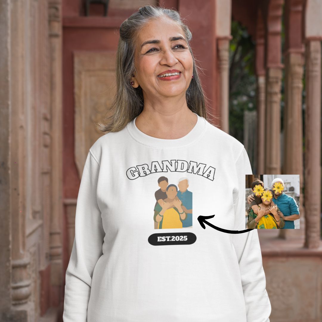 Grandparents personalized T-Shirt, Oversized T-Shirt, sweatshirts Photo print.