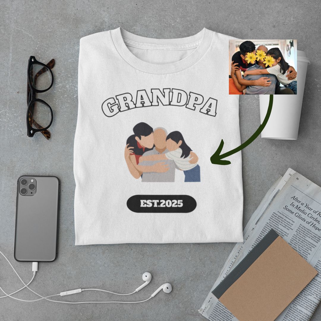 Grandparents personalized T-Shirt, Oversized T-Shirt, sweatshirts Photo print.