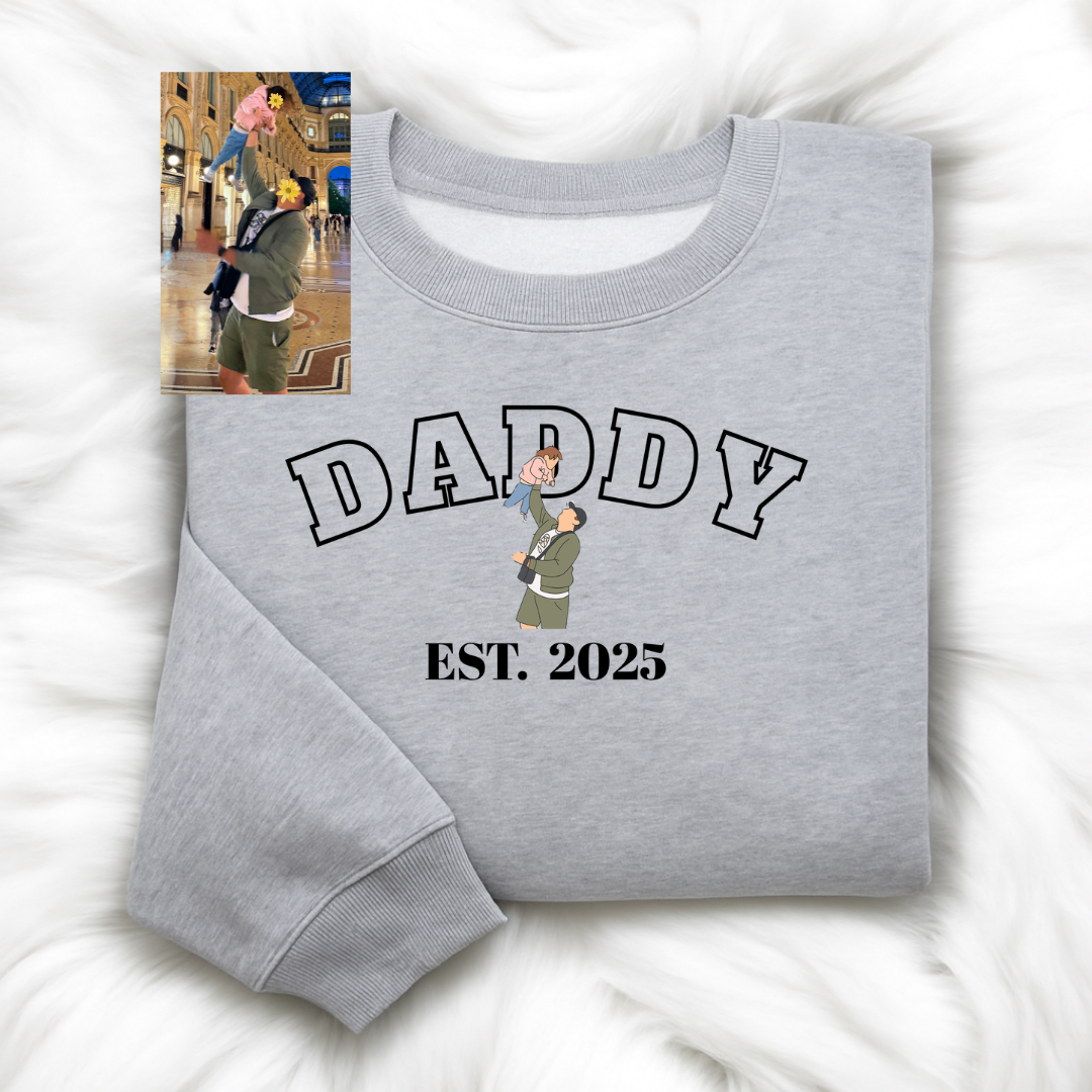 Daddy(DADDY) personalized T-Shirt, Oversized T-Shirt & Sweatshirt Photo print