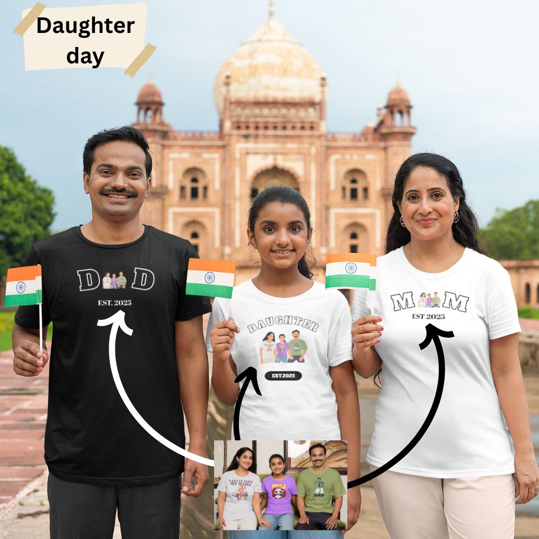 Daughter Kids Crewneck T-Shirt & Hoodie with Custom Photo Print