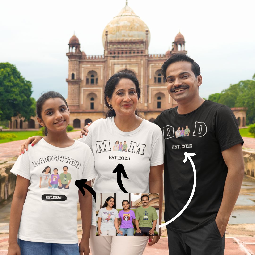 Daughter Kids Crewneck T-Shirt & Hoodie with Custom Photo Print