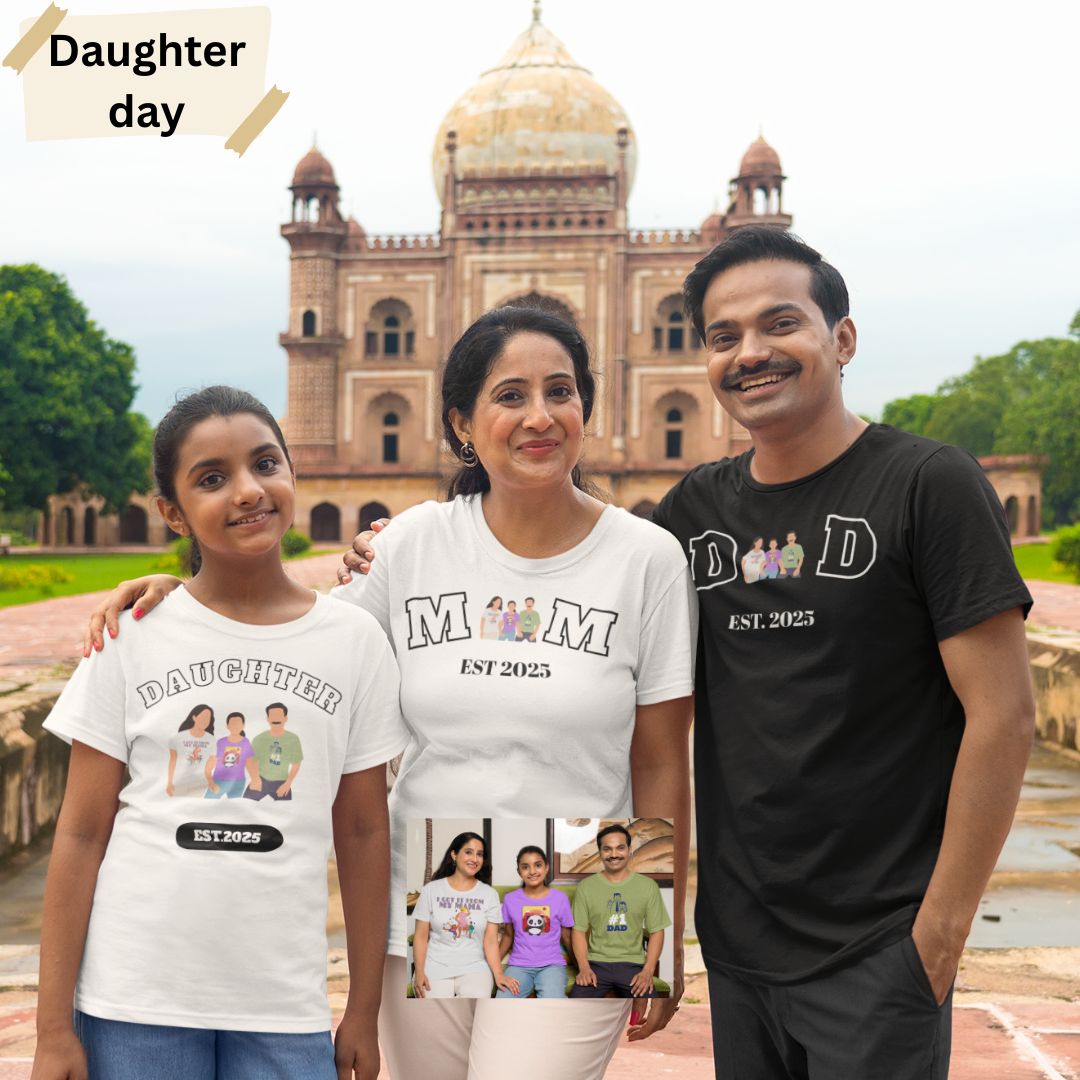 Daughter Kids Crewneck T-Shirt & Hoodie with Custom Photo Print