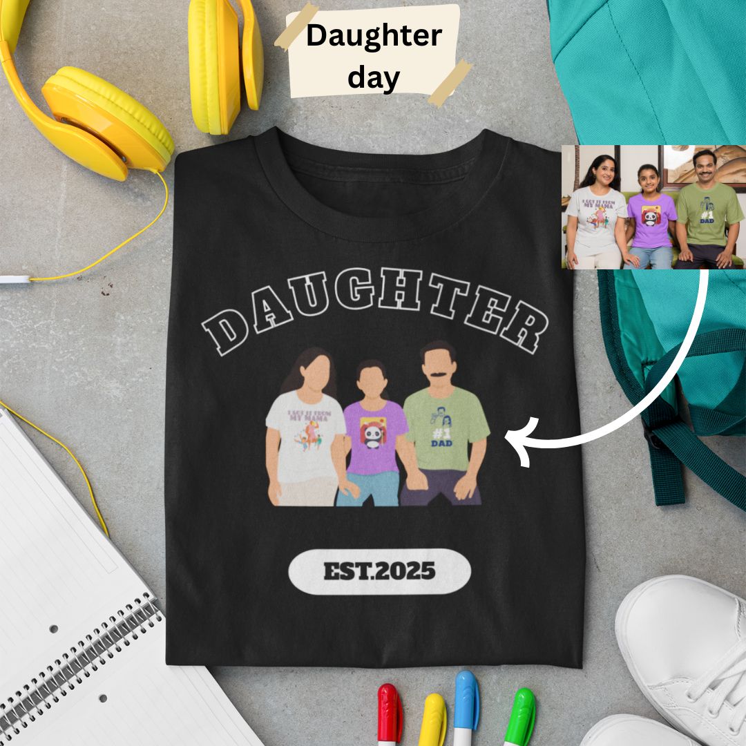 Daughter Women personalized T-Shirt, Oversized T-Shirt, sweatshirts Photo print.