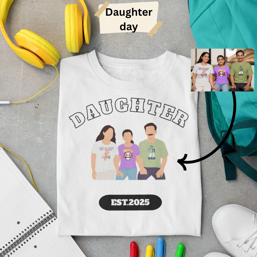 Daughter Women personalized T-Shirt, Oversized T-Shirt, sweatshirts Photo print.