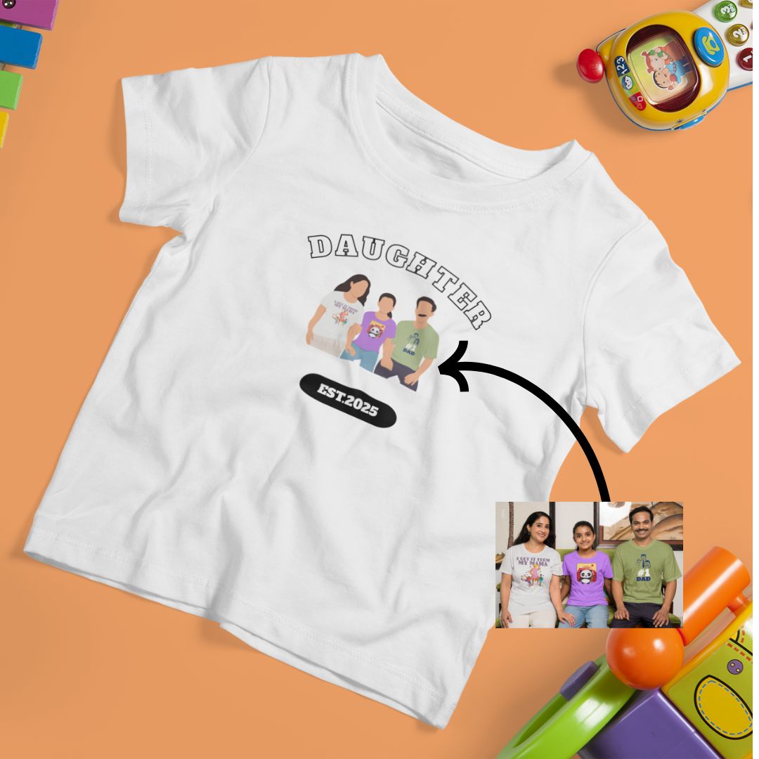 Daughter Women personalized T-Shirt, Oversized T-Shirt, sweatshirts Photo print.