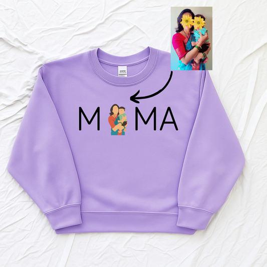 Mom personalized T-Shirt, Oversized T-Shirt & Sweatshirt  Photo print (Design 2)