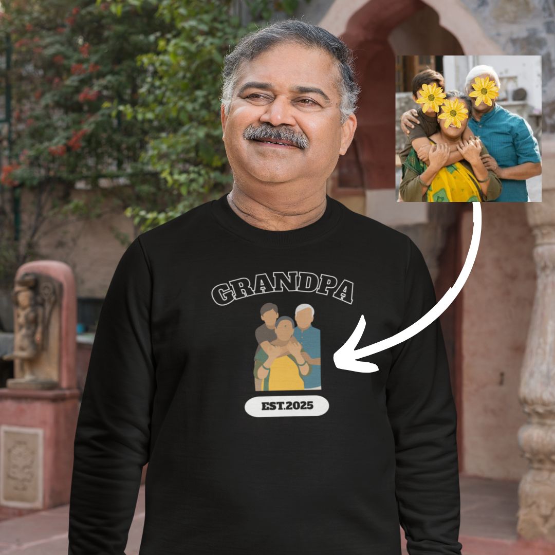 Grandparents personalized T-Shirt, Oversized T-Shirt, sweatshirts Photo print.