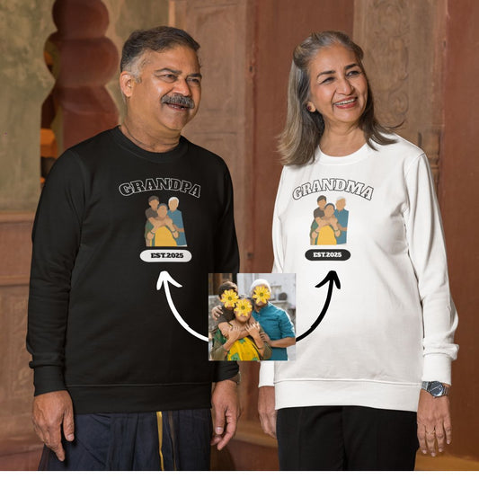 Grandparents personalized T-Shirt, Oversized T-Shirt, sweatshirts Photo print.