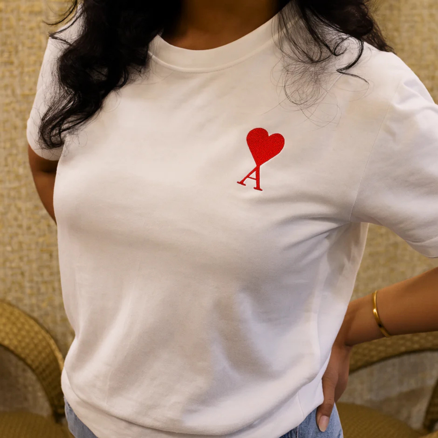 Heart Initial Couple Apparel – Embroidered Forever
