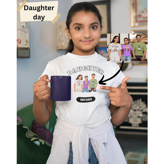 Daughter Kids Crewneck T-Shirt & Hoodie with Custom Photo Print