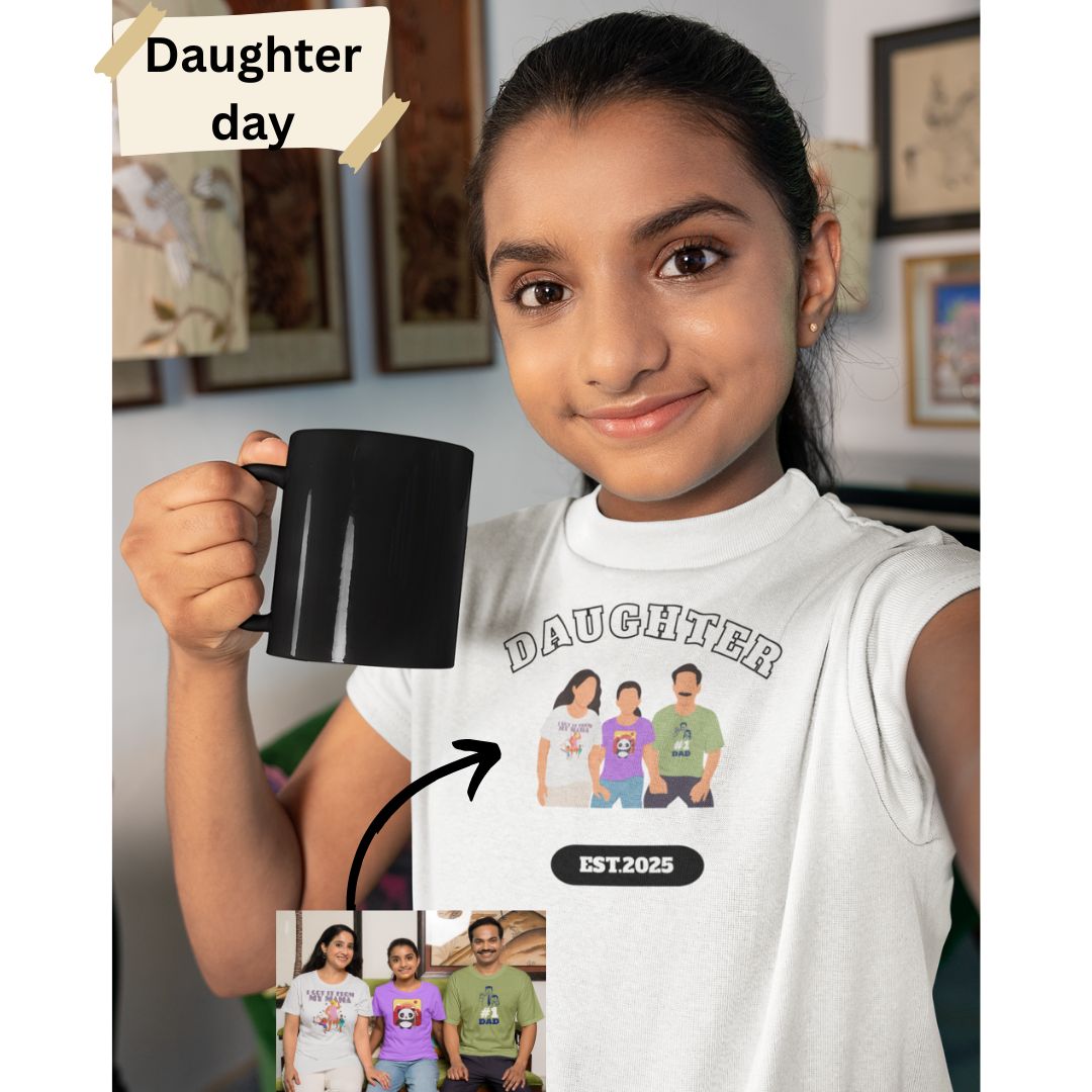 Daughter Kids Crewneck T-Shirt & Hoodie with Custom Photo Print