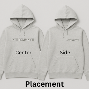 Custom Roman Numbers Embroidery Apparel